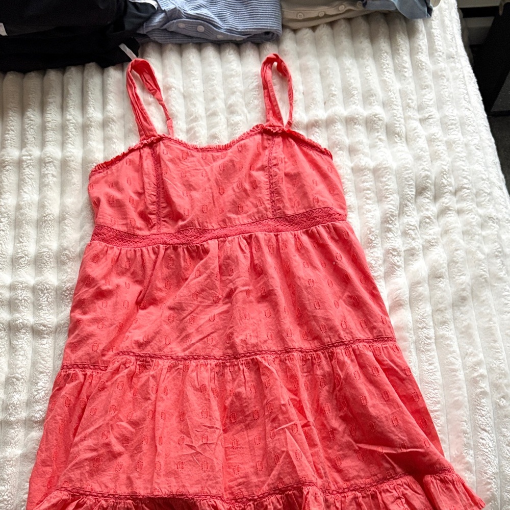American Eagle Outfitters Coral Dress, half back, Size L